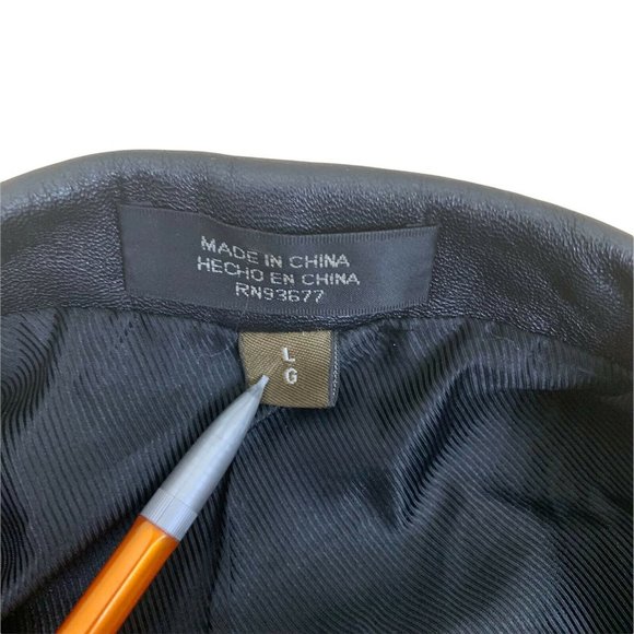 J. Ferrar Men’s black genuine Blazer Leather Jacket Coat  Size L super soft - Picture 6 of 9